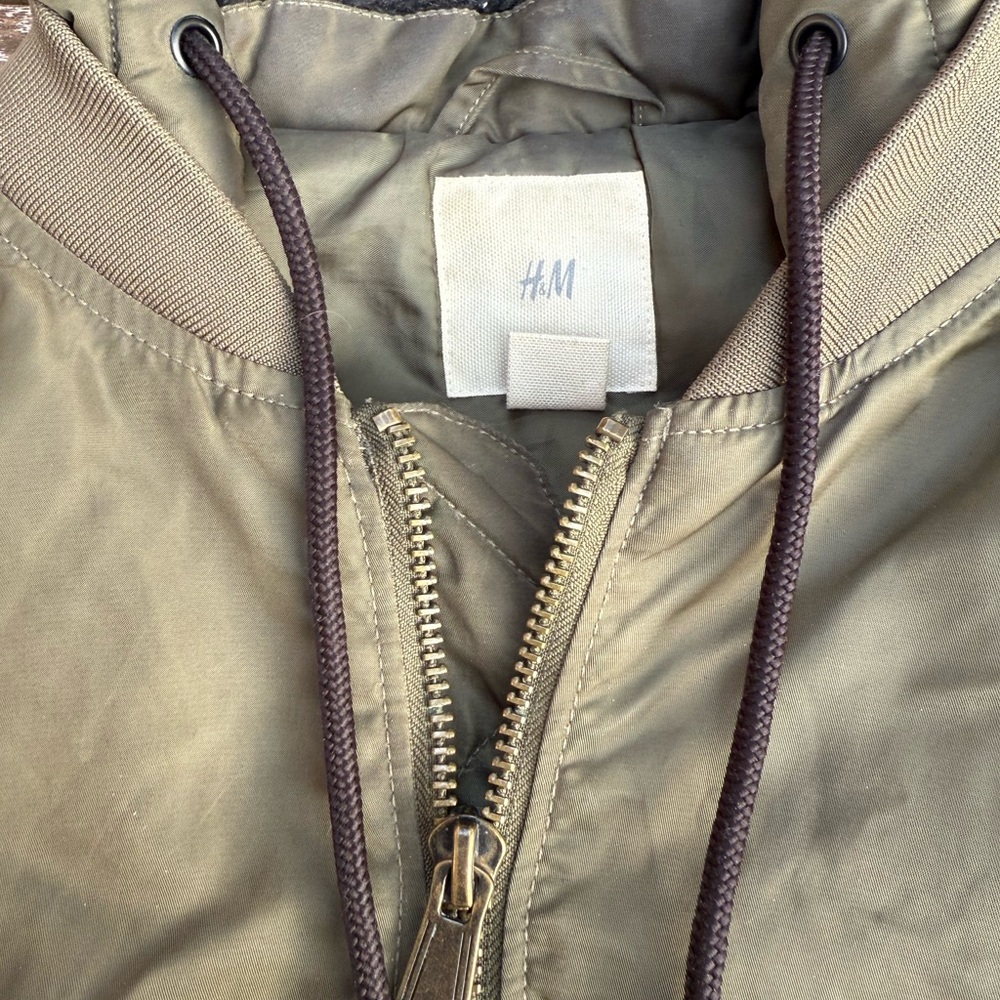 Divided Olive Bomber Jacket - Picture 4 of 6